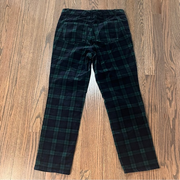 Velveteen straight leg Black watch Tartan Plaid pants Women’s size 10P Talbots - Picture 6 of 11